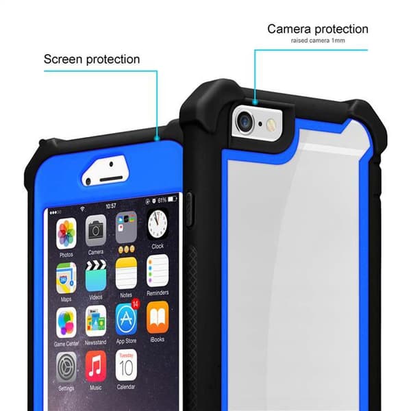 iPhone 6 PLUS / 6S PLUS Skal 2-i-1 Fodral Skal M obilskydd med TPU-silikonkant och akrylbaksida