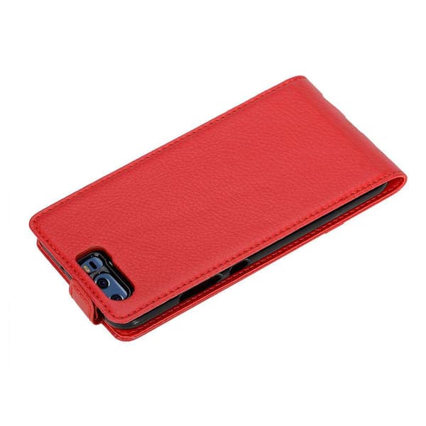 Deksel til Huawei P10 PLUS Flip Etui laget av strukturert kunstskinn