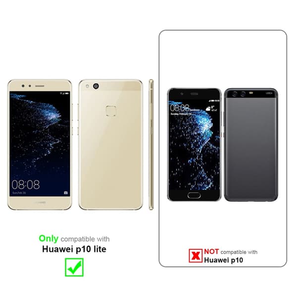 Deksel til Huawei P10 LITE Flip Etui laget av strukturert kunstskinn