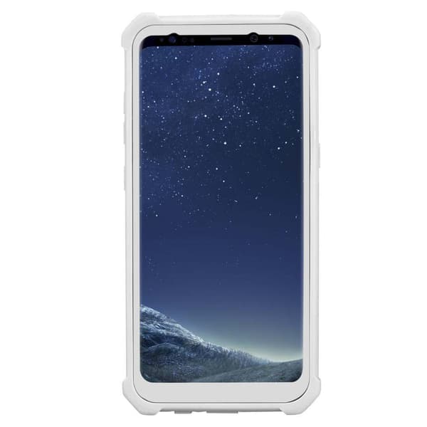 Deksel for Samsung Galaxy S8 2-i-1 beskyttelsesdeksel med TPU-silikonkant og bakside av akrylglass