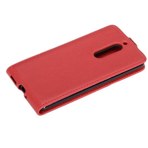 Nokia 5 2017 Suojakotelo Suojakuori Lompakkokotelo Matkapuhelinkotelo flip-muotoilulla, joka on valmistettu sileästä keinonahasta