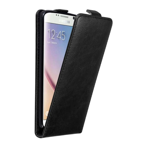 Deksel til Samsung Galaxy S6 Flip Etui med magnetisk lukking NATTSORT