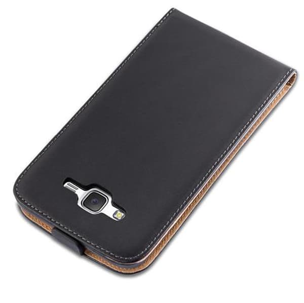 Samsung Galaxy J7 2015 Skal Fodral i flipdesign Mobilskydd av smidigt konstläder Case Cover
