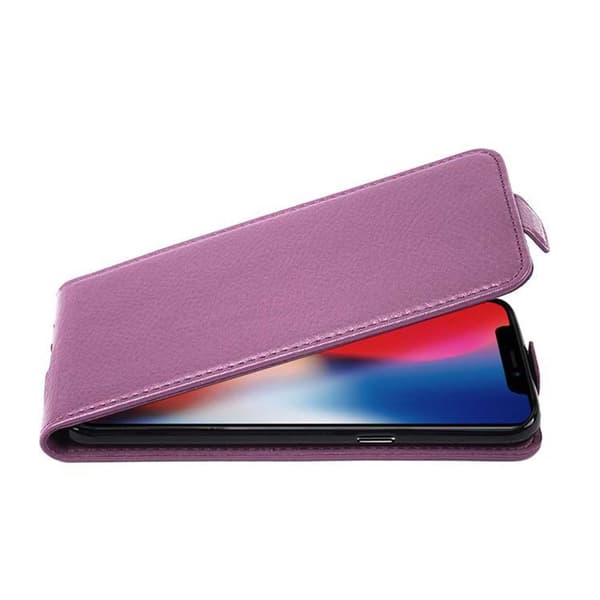 Deksel til iPhone X / XS Flip Etui laget av strukturert kunstskinn