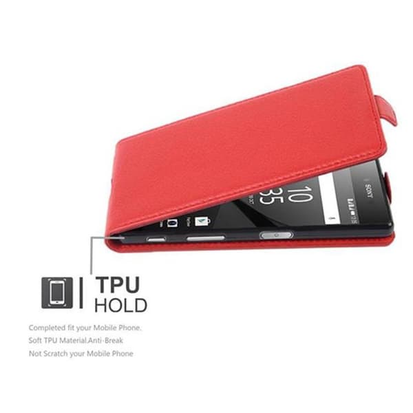 Skyddsfodral för Sony Xperia Z5 COMPACT Fodral Skal Mobilskydd i flipdesign av texturerat konstläder Case Cover