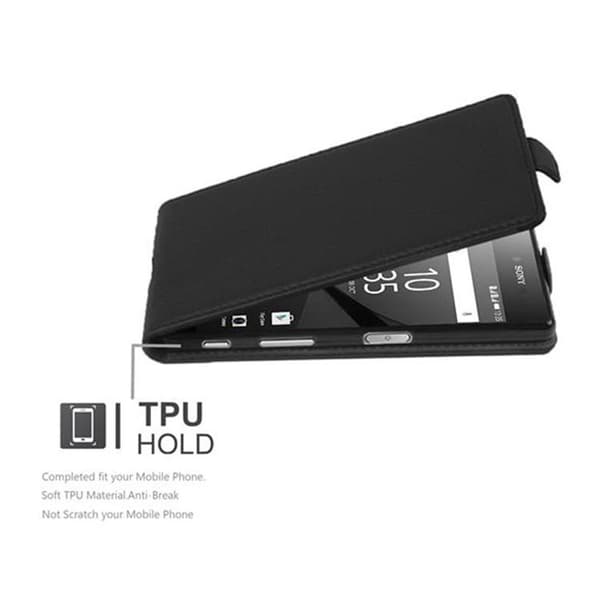 Deksel til Sony Xperia Z5 COMPACT Flip Etui laget av strukturert kunstskinn