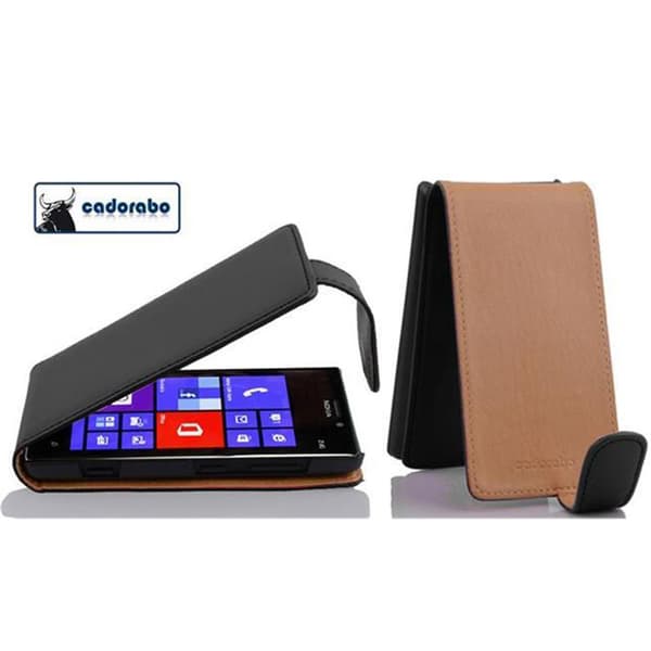 Nokia Lumia 925 Suojakotelo Suojakuori Lompakkokotelo Matkapuhelinkotelo flip-muotoilulla, joka on valmistettu sileästä keinonahasta