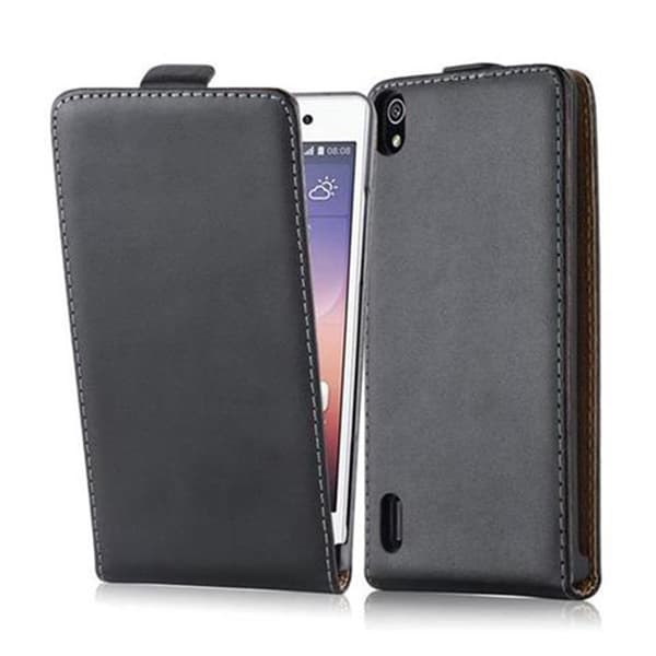 Deksel til Huawei ASCEND G6 Flip Etui laget av glatt kunstskinn