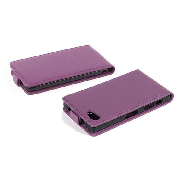 Deksel til Sony Xperia Z5 PREMIUM Flip Etui laget av strukturert kunstskinn