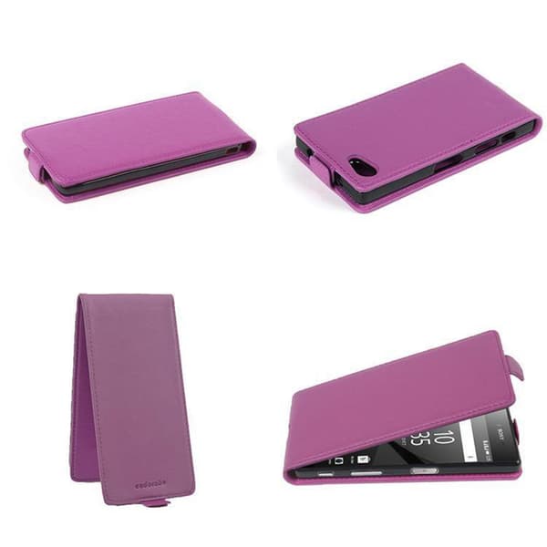 Deksel til Sony Xperia Z5 PREMIUM Flip Etui laget av strukturert kunstskinn