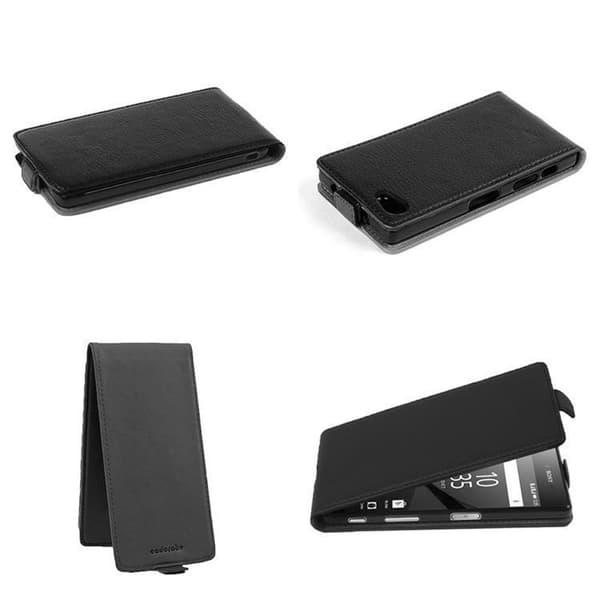 Deksel til Sony Xperia Z5 PREMIUM Flip Etui laget av strukturert kunstskinn