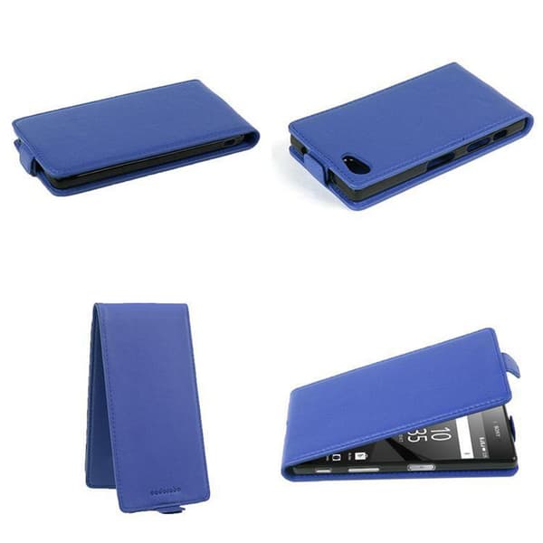 Deksel til Sony Xperia Z5 PREMIUM Flip Etui laget av strukturert kunstskinn
