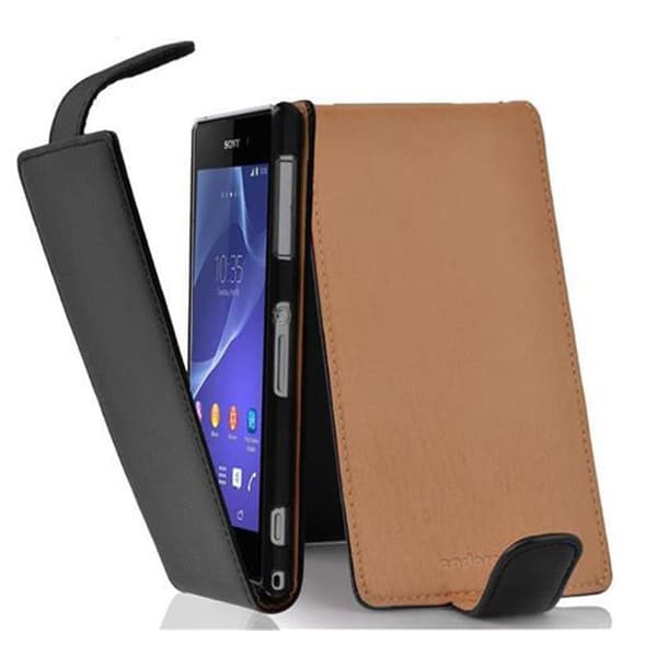 Deksel til Sony Xperia Z2 Flip Etui laget av strukturert kunstskinn