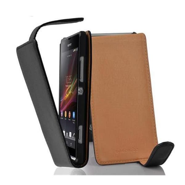 Skyddsfodral för Sony Xperia SP Fodral Skal Mobilskydd i flipdesign av texturerat konstläder Case Cover