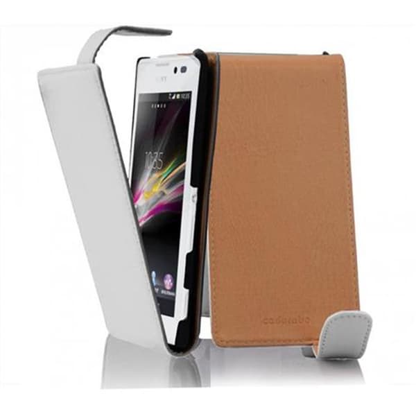 Skyddsfodral för Sony Xperia C Fodral Skal Mobilskydd i flipdesign av texturerat konstläder Case Cover