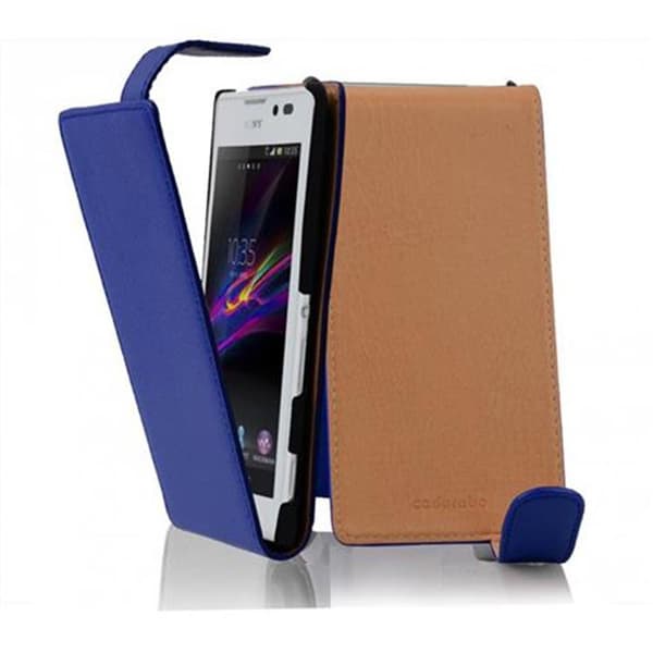 Skyddsfodral för Sony Xperia C Fodral Skal Mobilskydd i flipdesign av texturerat konstläder Case Cover