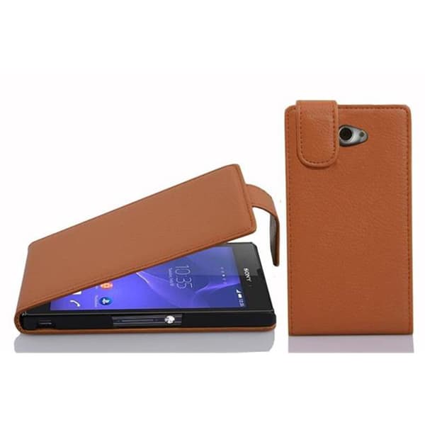 Sony Xperia M2 / M2 AQUA Suojakotelo Suojakuori Lompakkokotelo Matkapuhelinkotelo Teksturoidusta keinonahasta valmistettu flip-muotoiltu suojakotelo