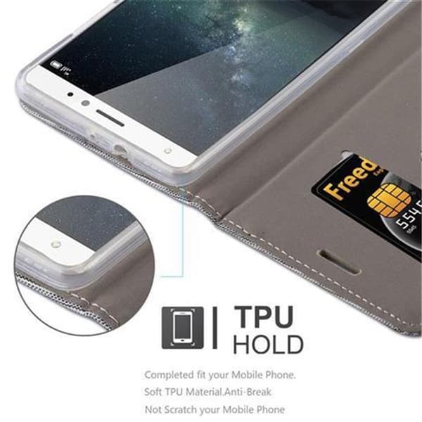 Deksel til Huawei MATE S Lommebokdeksel med magnetisk lukking, stativfunksjon og kortlomme