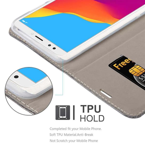 Honor 7C / Huawei Y7 2018 Suojakotelo Suojakuori Lompakkokotelo Matkapuhelinkotelo jossa magneettisuljenta, jalusta-toiminto ja korttitasku