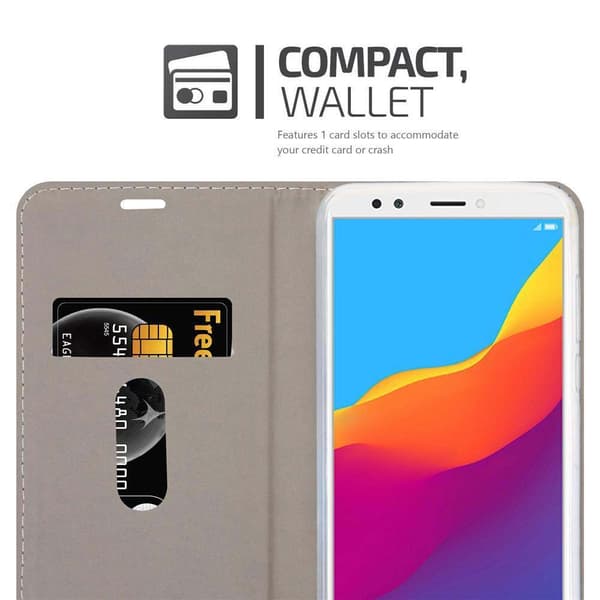 Honor 7C / Huawei Y7 2018 Suojakotelo Suojakuori Lompakkokotelo Matkapuhelinkotelo jossa magneettisuljenta, jalusta-toiminto ja korttitasku