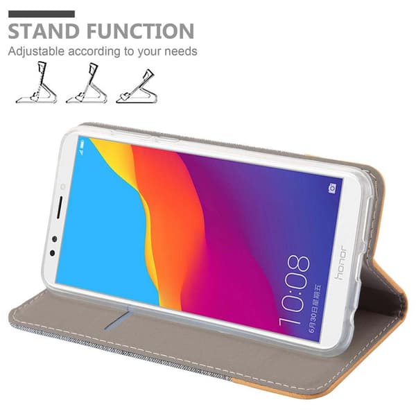 Honor 7C / Huawei Y7 2018 Suojakotelo Suojakuori Lompakkokotelo Matkapuhelinkotelo jossa magneettisuljenta, jalusta-toiminto ja korttitasku