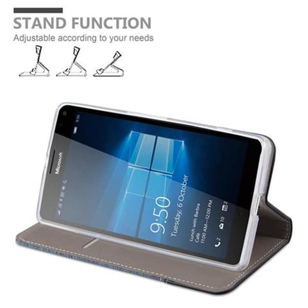 Deksel til Nokia Lumia 950 XL Lommebokdeksel med magnetisk lukking, stativfunksjon og kortlomme