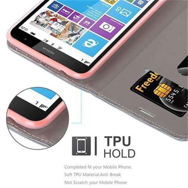 Nokia Lumia 1320 Suojakotelo Suojakuori Lompakkokotelo Matkapuhelinkotelo jossa magneettisuljenta, jalusta-toiminto ja korttitasku