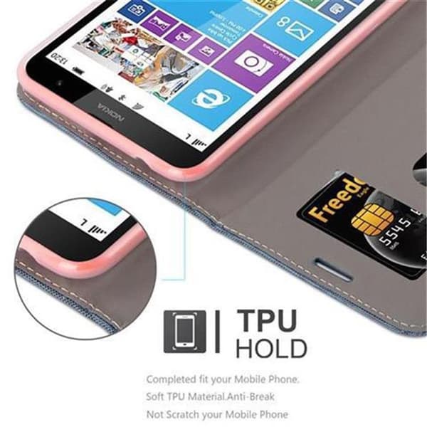 Nokia Lumia 1320 Suojakotelo Suojakuori Lompakkokotelo Matkapuhelinkotelo jossa magneettisuljenta, jalusta-toiminto ja korttitasku