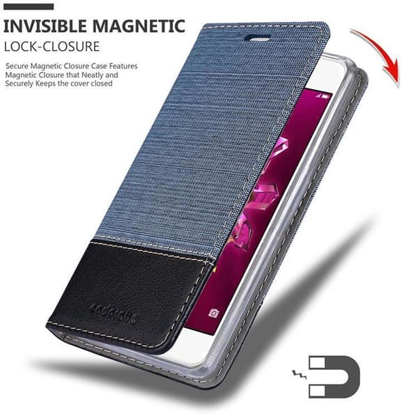 Huawei Enjoy 7 Suojakotelo Suojakuori Lompakkokotelo Matkapuhelinkotelo jossa magneettisuljenta, jalusta-toiminto ja korttitasku