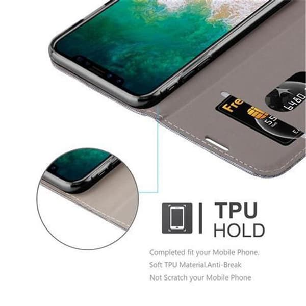 iPhone X / XS Skal Plånboksfodral med magnetisk stängning, ståfunktion och kortficka