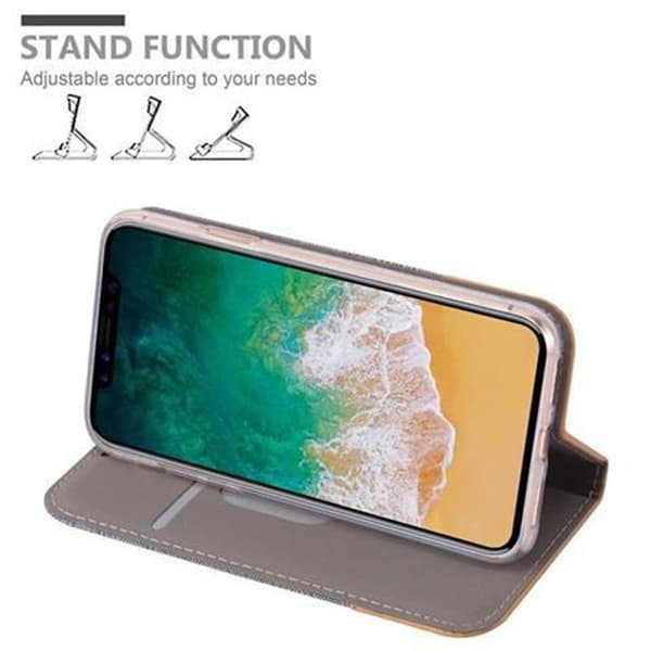 iPhone X / XS Skal Plånboksfodral med magnetisk stängning, ståfunktion och kortficka