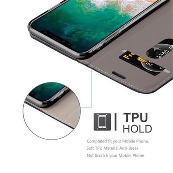 iPhone X / XS Skal Plånboksfodral med magnetisk stängning, ståfunktion och kortficka