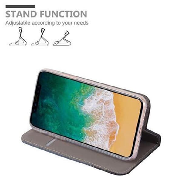 iPhone X / XS Skal Plånboksfodral med magnetisk stängning, ståfunktion och kortficka