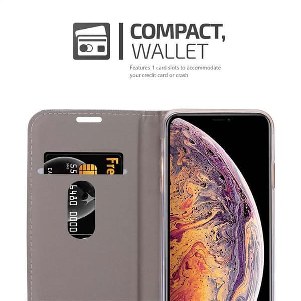 iPhone XS MAX Suojakotelo Suojakuori Lompakkokotelo Matkapuhelinkotelo jossa magneettisuljenta, jalusta-toiminto ja korttitasku