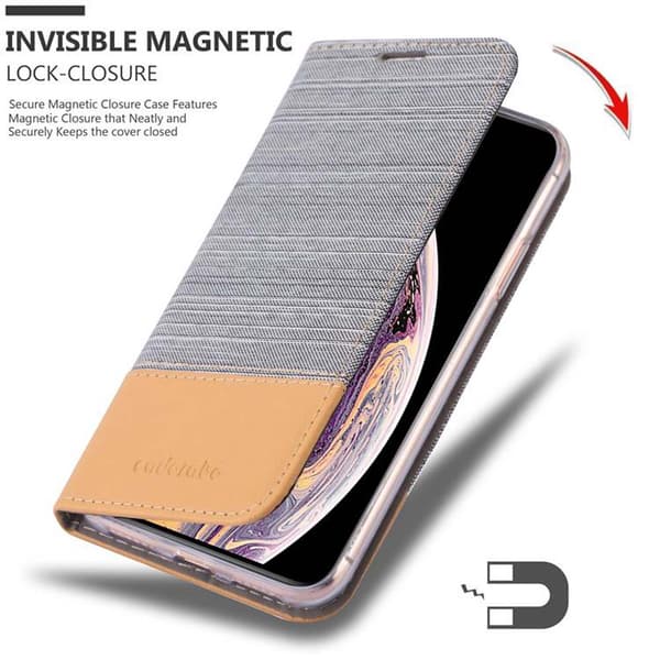 iPhone XS MAX Suojakotelo Suojakuori Lompakkokotelo Matkapuhelinkotelo jossa magneettisuljenta, jalusta-toiminto ja korttitasku