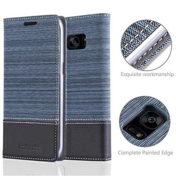 Samsung Galaxy S7 EDGE Pungetui Cover Case (Blå)