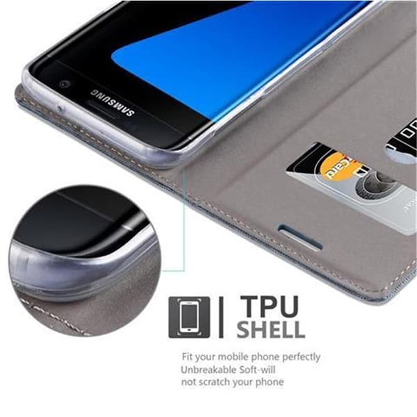 Samsung Galaxy S7 EDGE Pungetui Cover Case (Blå)