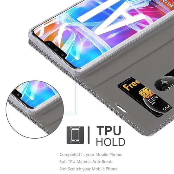 Huawei MATE 20 LITE Suojakotelo Suojakuori Lompakkokotelo Matkapuhelinkotelo jossa magneettisuljenta, jalusta-toiminto ja korttitasku