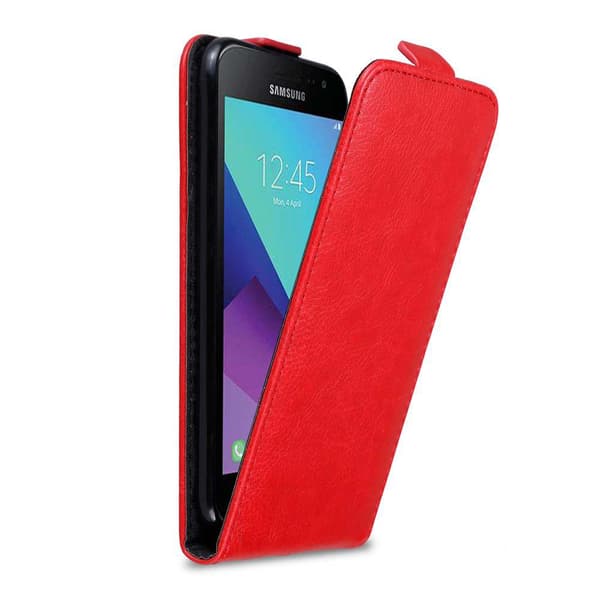 Samsung Galaxy XCover 3 Suojakotelo Suojakuori Lompakkokotelo Matkapuhelinkotelo flip muotoilu magneettisuljenta OMENAN PUNAINEN