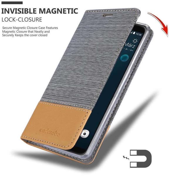 HTC Desire 12 PLUS Skal Plånboksfodral med magnetisk stängning, ståfunktion och kortficka
