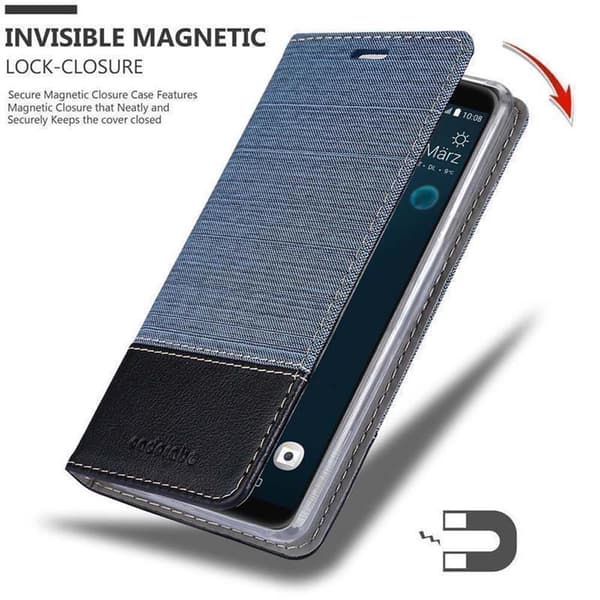 HTC Desire 12 PLUS Skal Plånboksfodral med magnetisk stängning, ståfunktion och kortficka
