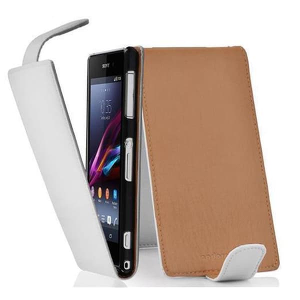 Skyddsfodral för Sony Xperia Z1 COMPACT Fodral Skal Mobilskydd i flipdesign av texturerat konstläder Case Cover