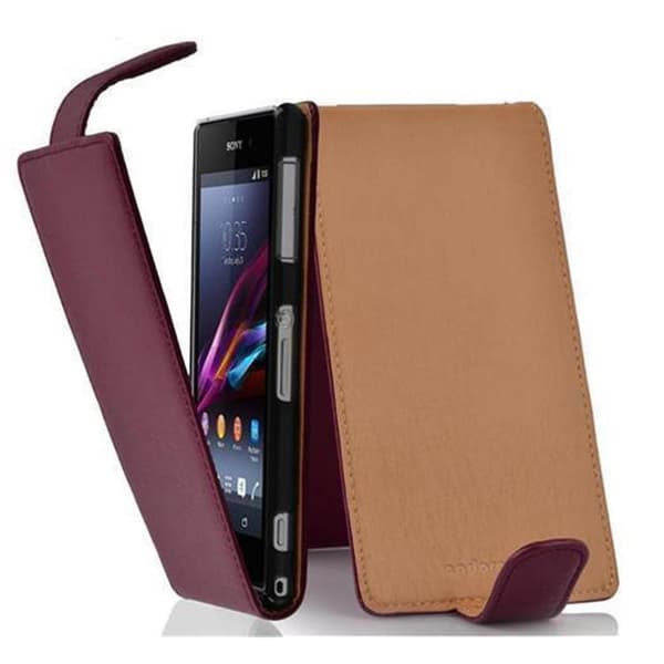 Skyddsfodral för Sony Xperia Z1 COMPACT Fodral Skal Mobilskydd i flipdesign av texturerat konstläder Case Cover
