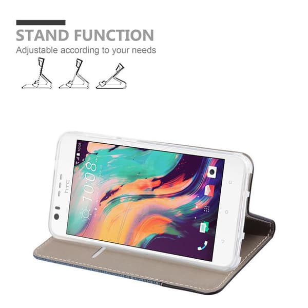 HTC Desire 10 LIFESTYLE / Desire 825 Skal Plånboksfodral med magnetisk stängning, ståfunktion och kortficka