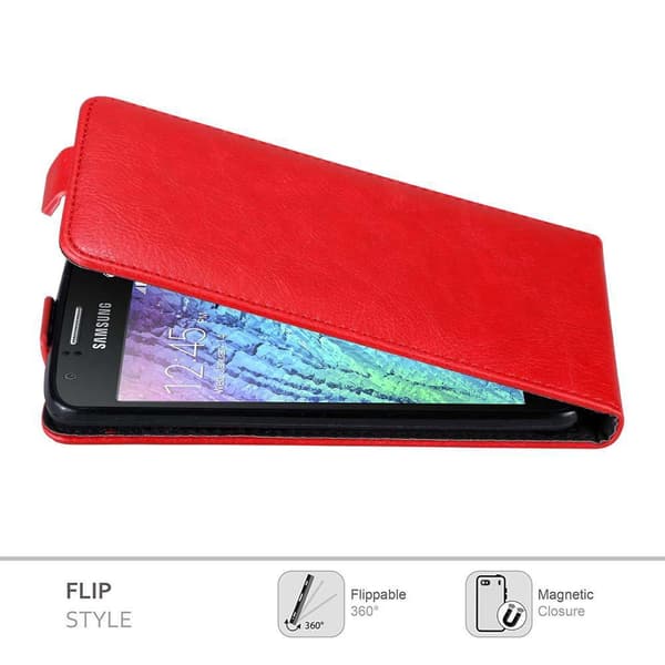 Samsung Galaxy J1 2015 Suojakotelo Suojakuori Lompakkokotelo Matkapuhelinkotelo flip muotoilu magneettisuljenta