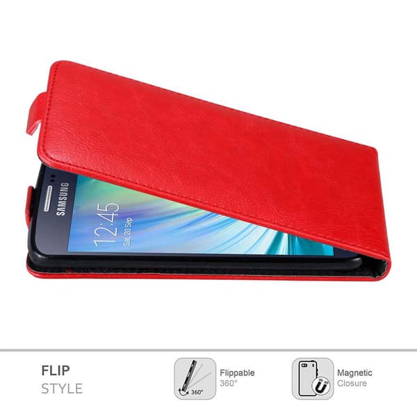 Samsung Galaxy A3 2015 Pungetui Flip Cover (Rød)