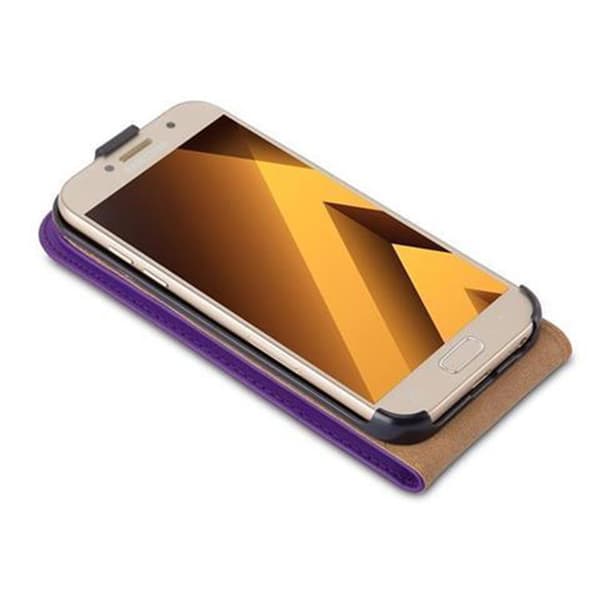Samsung Galaxy A3 2017 Suojakotelo Suojakuori Lompakkokotelo Matkapuhelinkotelo flip-muotoilulla, joka on valmistettu sileästä keinonahasta