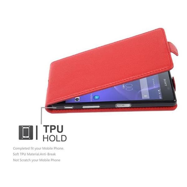 Deksel til Sony Xperia X PERFORMANCE Flip Etui laget av strukturert kunstskinn