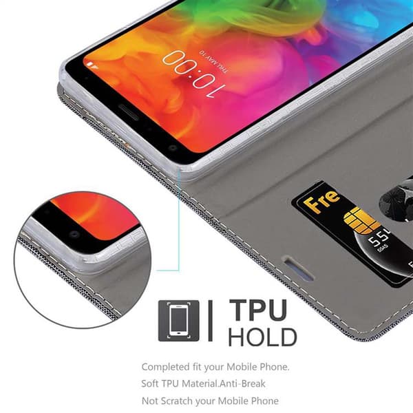 LG Q7 / Q7a / Q7+ Suojakotelo Suojakuori Lompakkokotelo Matkapuhelinkotelo jossa magneettisuljenta, jalusta-toiminto ja korttitasku