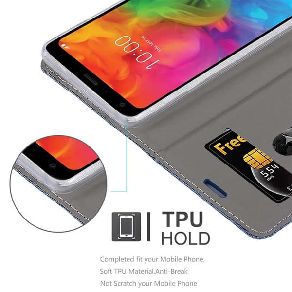 LG Q7 / Q7a / Q7+ Suojakotelo Suojakuori Lompakkokotelo Matkapuhelinkotelo jossa magneettisuljenta, jalusta-toiminto ja korttitasku